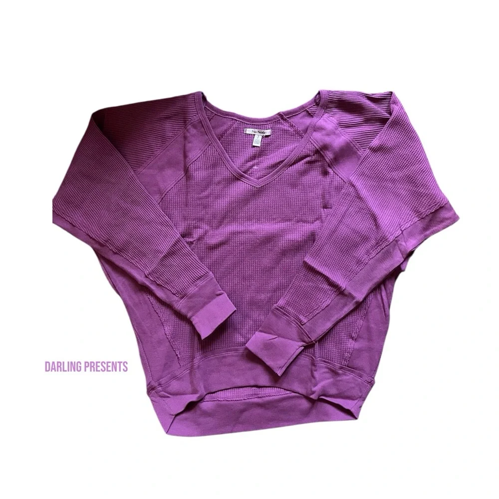 Free People Santa Clara Thermal Top Women Color Mulberry Size M